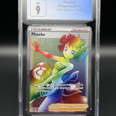 Pokemon CGC 9 Phoebe Rainbow Full Art Trainer